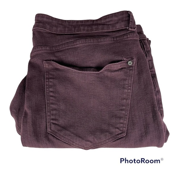DELANCEY Studio Wine Colored Stretchy Skinny Jeans - Picture 3 of 10